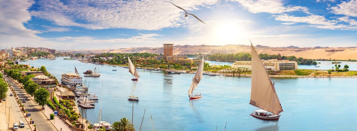 A-very-wonderful-view-in-Aswan-on-the-Nile Where to Start Egypt Tour